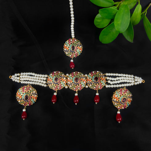 Red Choker Multi Set D228-1